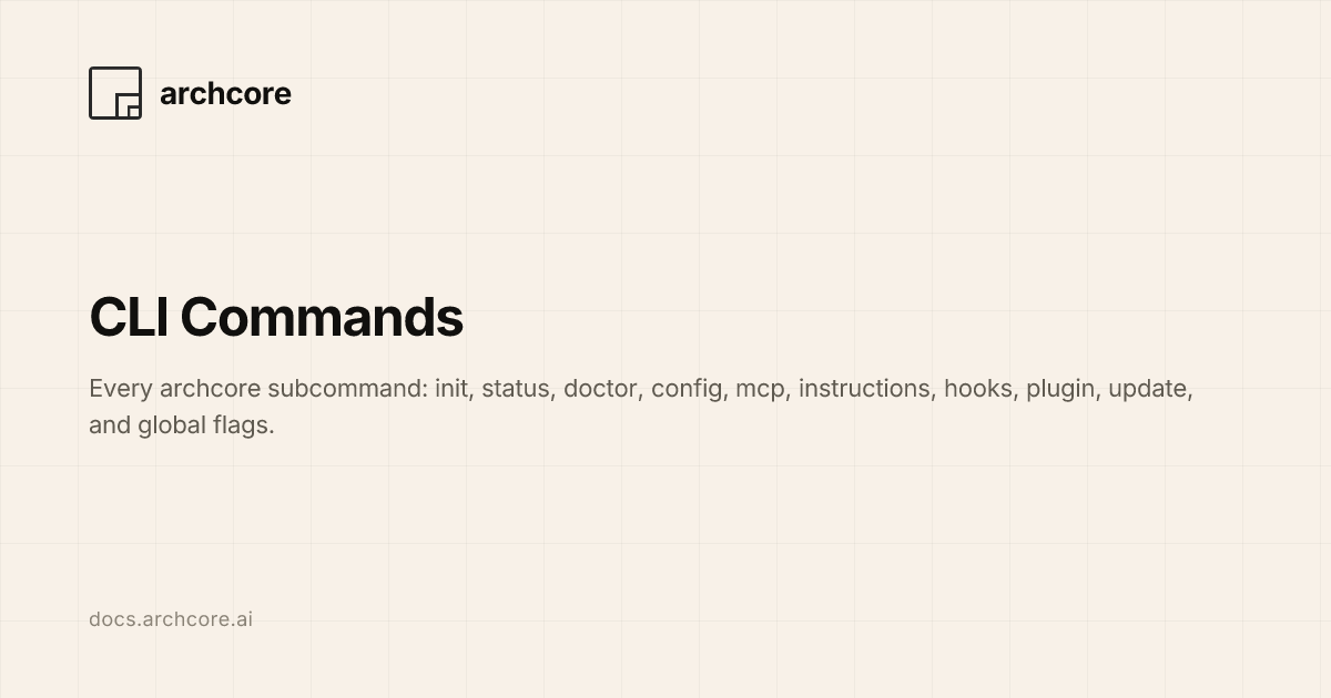 CLI Commands | archcore